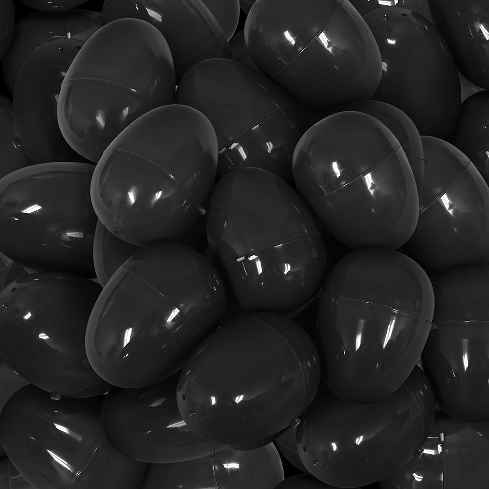 Empty Plastic Easter Eggs 2-1/3" Black (1000 PACK)