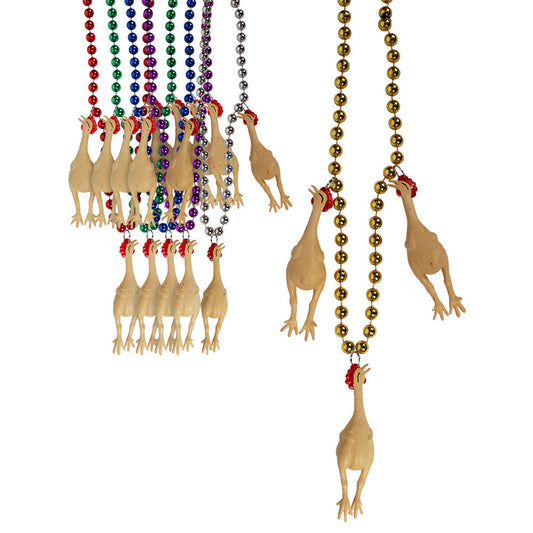 Bead 33" Chickens Assorted Color (6PACK)