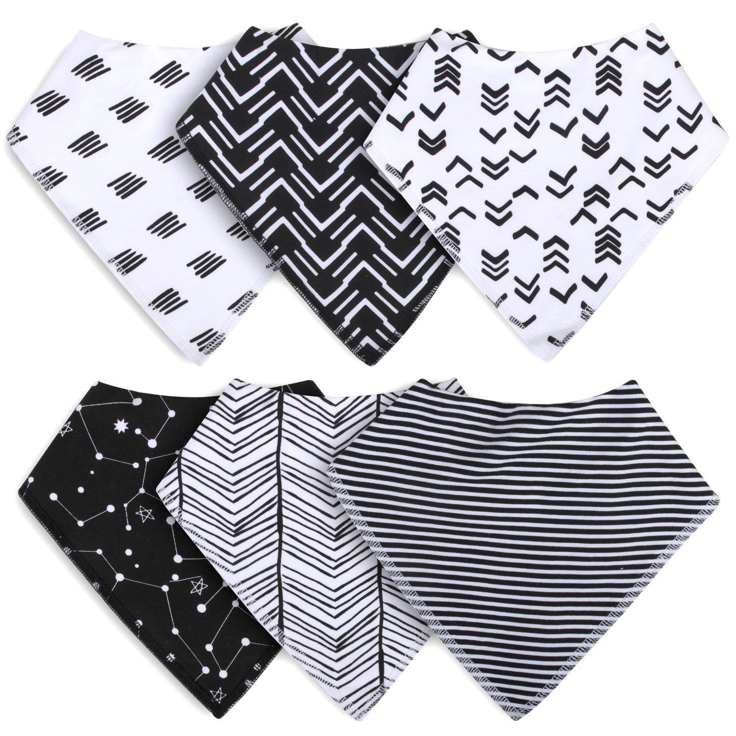 6-Pack Baby Bandana Bibs Wholesale Bulk USA