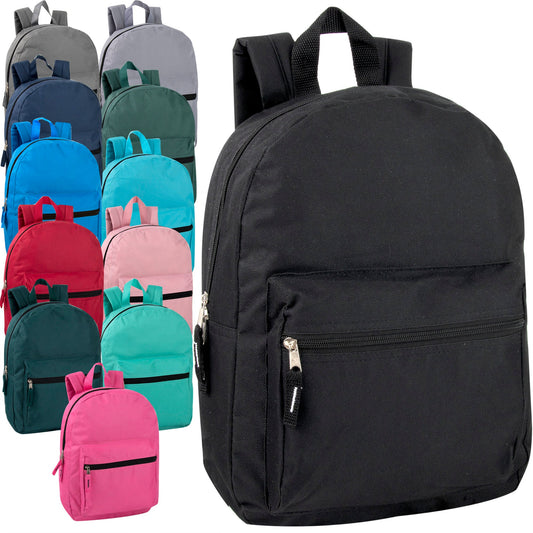 15-Inch Basic Backpack NoveltiesMart Wholesale