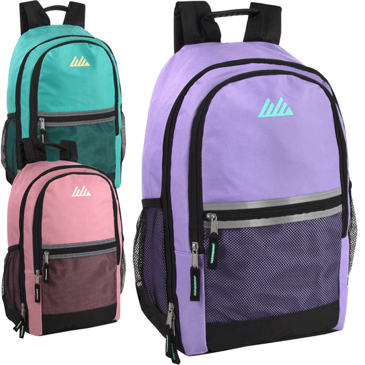 Multi Pocket Reflective Backpack For Girls Wholesale