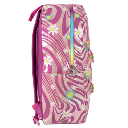 17-Inch Animal Print Rainbow Chain Backpack