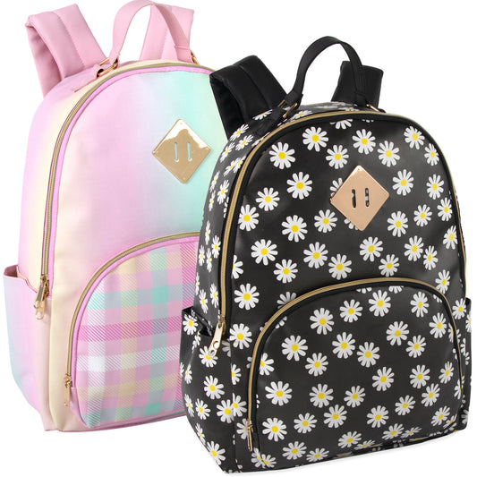 Printed Vinyl Backpack 17-Inch NoveltiesMart Wholesale