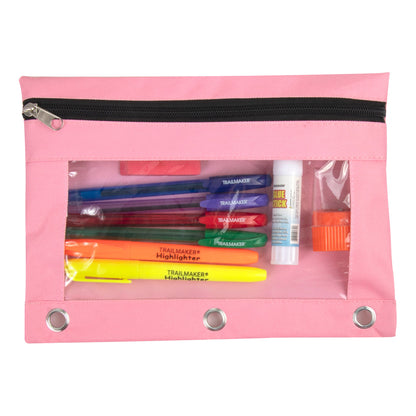 Binder Pencil Pouch with Window Wholesale