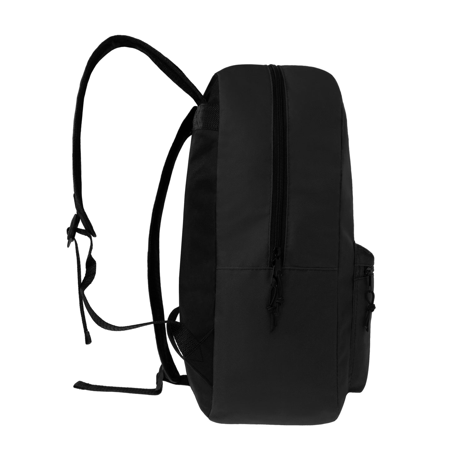 17" Kids Basic Wholesale Backpack in Black - Bulk Case of 24