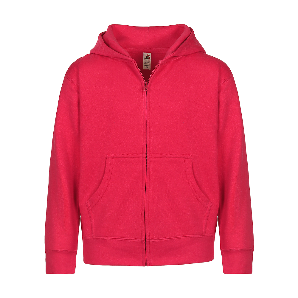 "Youth Matching Zipper Hoodie - Comfort Fleece Zip-Up Jacket"