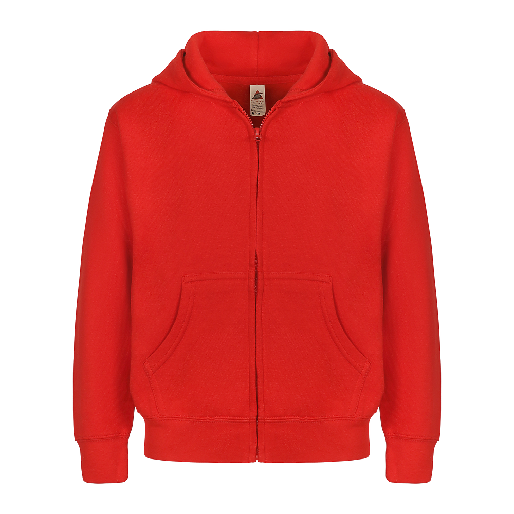 "Youth Matching Zipper Hoodie - Comfort Fleece Zip-Up Jacket"