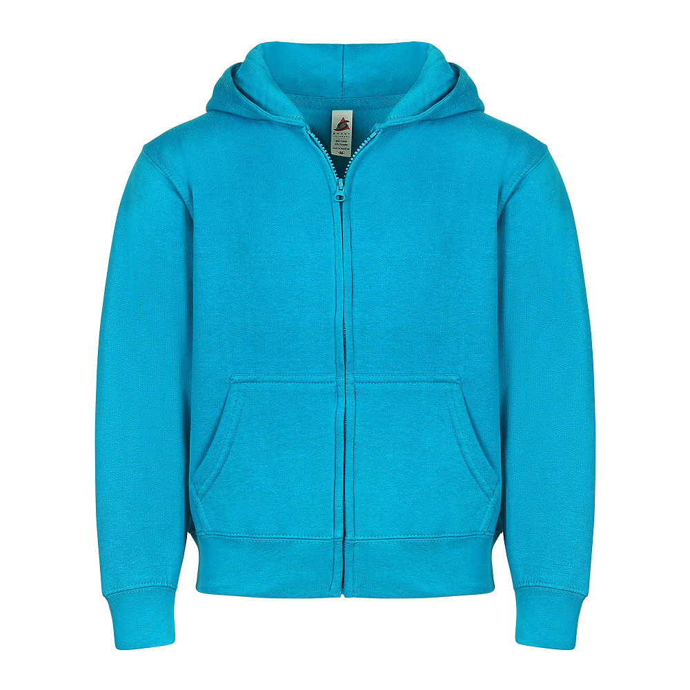 "Youth Matching Zipper Hoodie - Comfort Fleece Zip-Up Jacket"