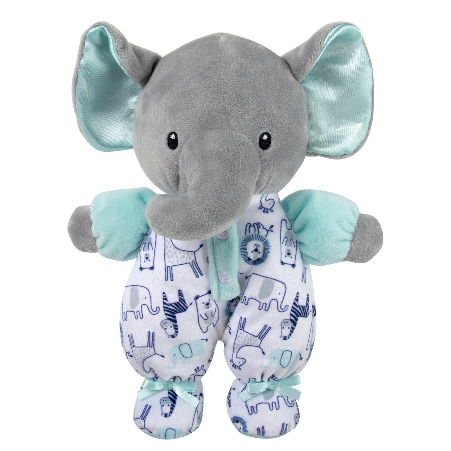 Baby Essentials Blue Elephant Plush with Rattle