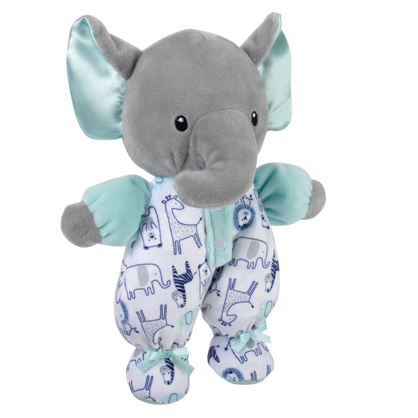 Baby Essentials Blue Elephant Plush with Rattle