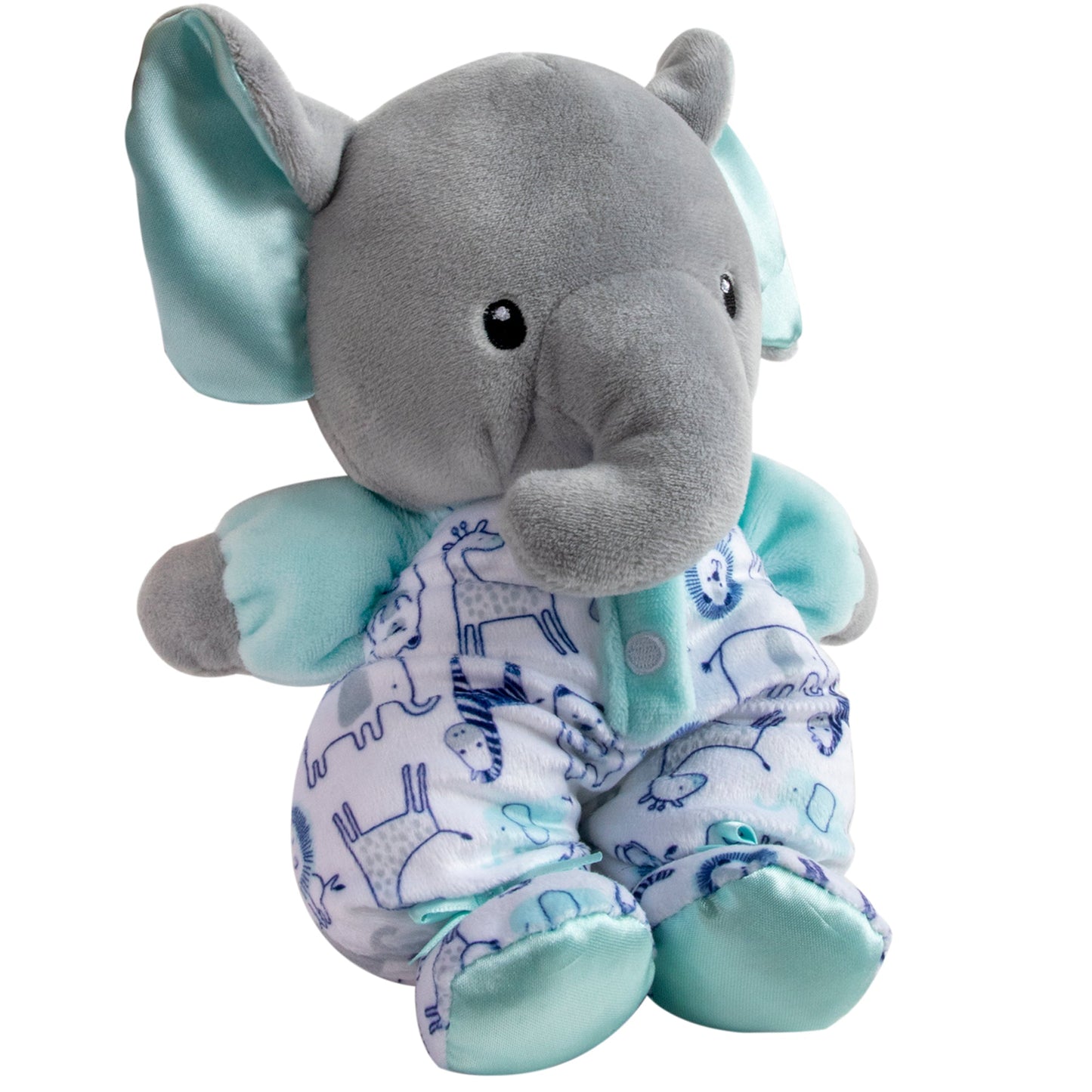 Baby Essentials Blue Elephant Plush with Rattle