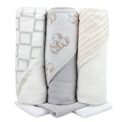 6 Piece Hooded Baby Bath Towel  Sets Wholesale Bulk USA