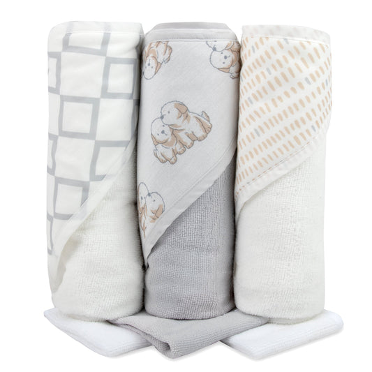 6 Piece Hooded Baby Bath Towel  Sets Wholesale Bulk USA