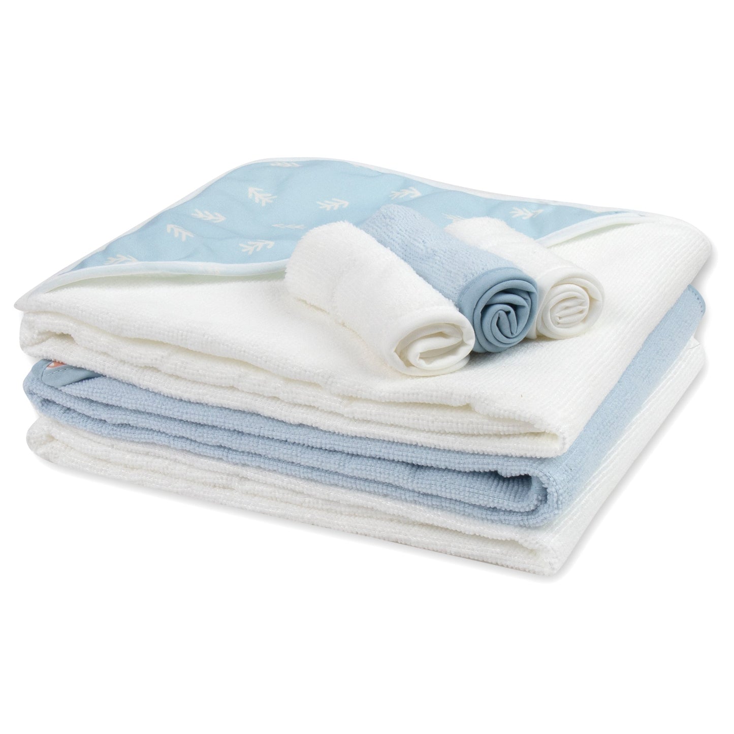 6 Piece Hooded Bath Towel & Wash Cloth Baby Bath Sets Wholesale Bulk USA