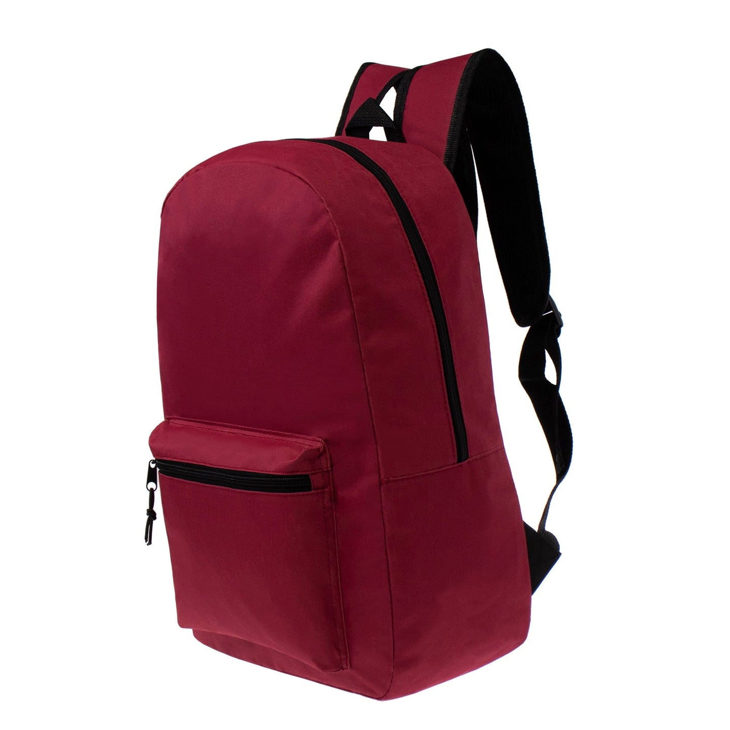 15" Kids Basic Wholesale Backpack in 8 Colors - Bulk Case of 24