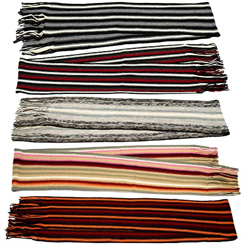 Unisex Wholesale Scarf in Assorted Colors and Styles - Bulk Case of 24