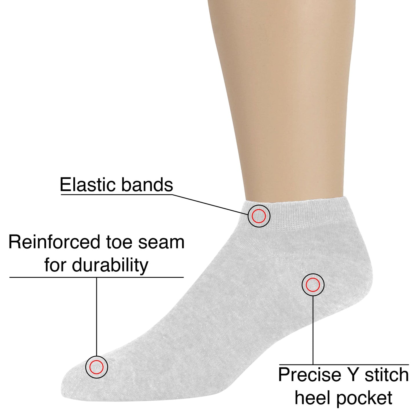 Women's Solid Ankle Socks Wholesale