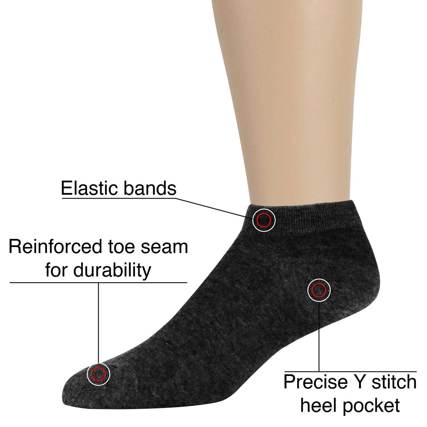 Women's Solid Ankle Socks Wholesale