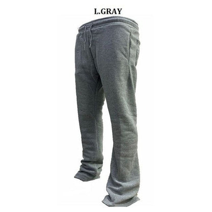 "Fleece Stacked Jogger Pants - Heavyweight 60/40 Fleece with Drawcord"