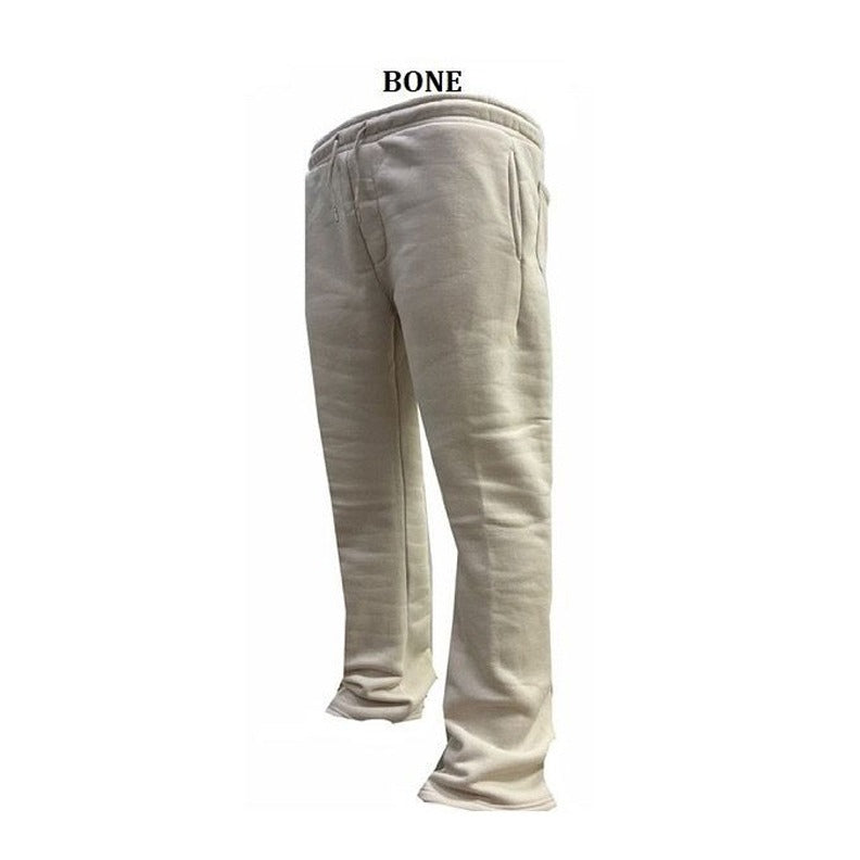 "Fleece Stacked Jogger Pants - Heavyweight 60/40 Fleece with Drawcord"