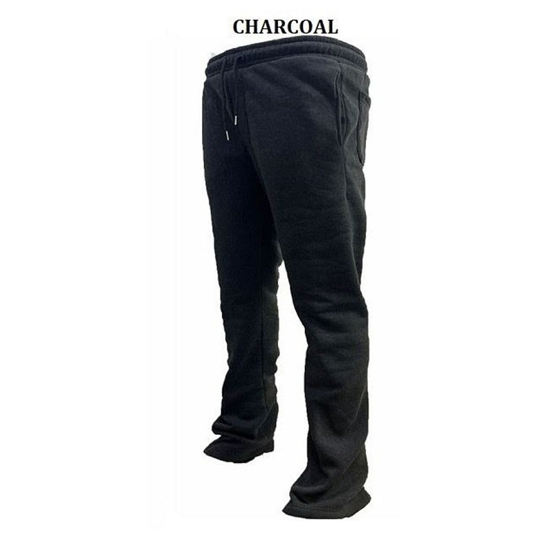 "Fleece Stacked Jogger Pants - Heavyweight 60/40 Fleece with Drawcord"