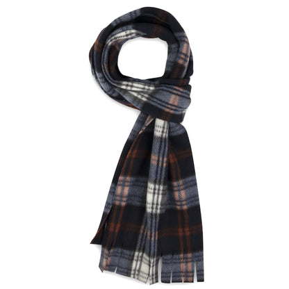 Adult Fleece Scarves With Fringe - Plaid Assortment Wholesale