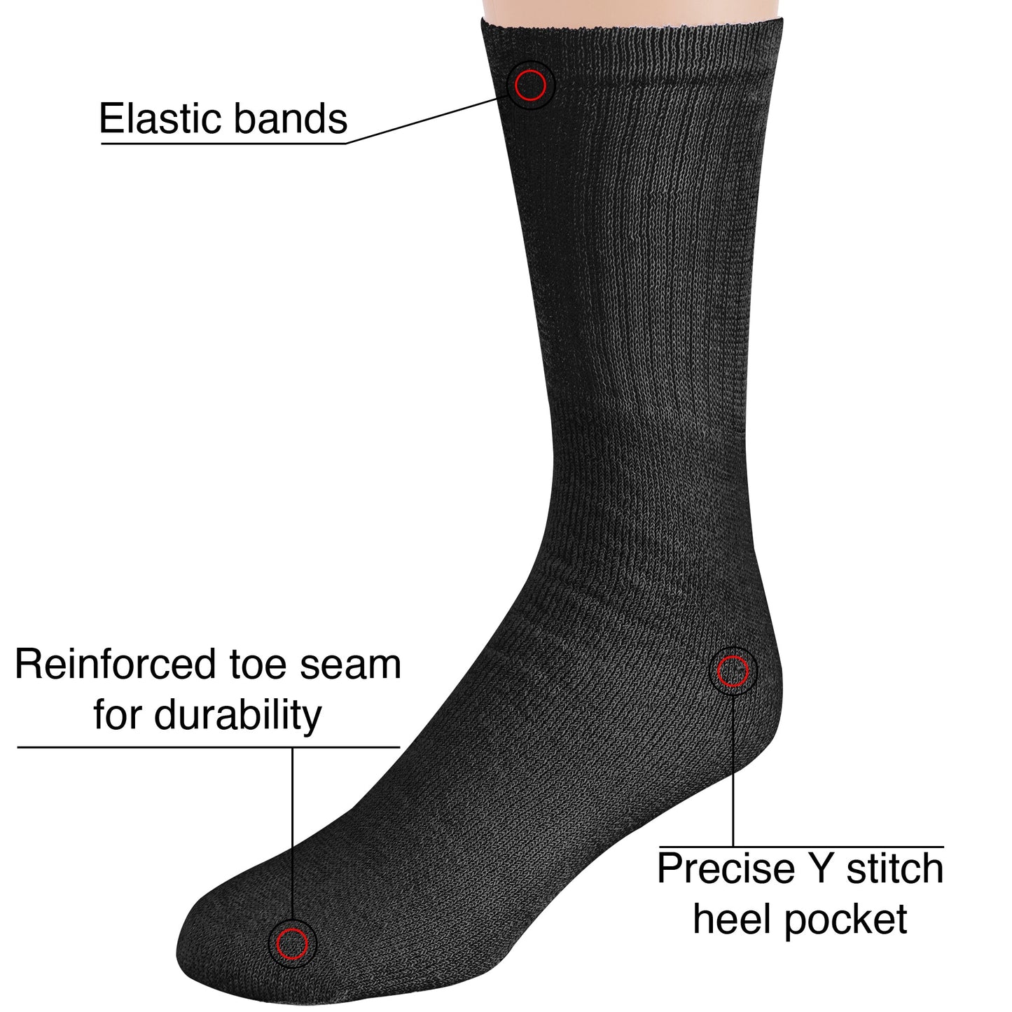 Men's Solid Tube Socks Wholesale