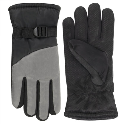 Adult Winter Color Block Gloves - 5 Assorted Wholesale