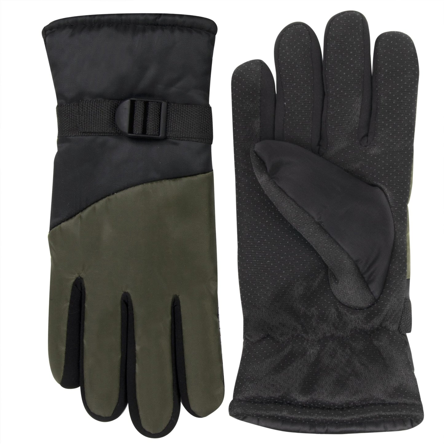 Adult Winter Color Block Gloves - 5 Assorted Wholesale