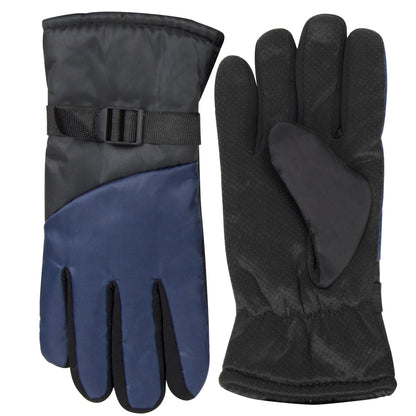 Adult Winter Color Block Gloves - 5 Assorted Wholesale