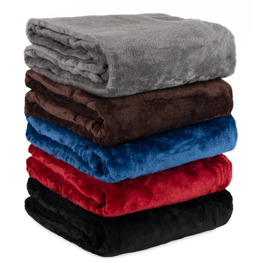 Teddy Fleece Throw Blankets 50" x 60" Wholesale