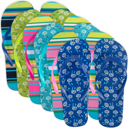 Women's Printed Flip Flops NoveltiesMart Wholesale