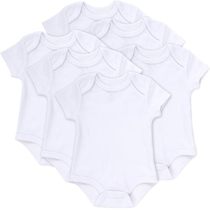 Baby Bodysuit 6-Pack - White Only, Unisex