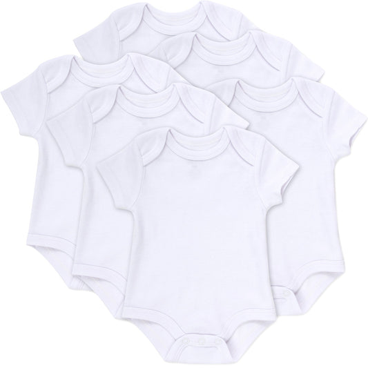 Baby Bodysuit 6-Pack - White Only, Unisex