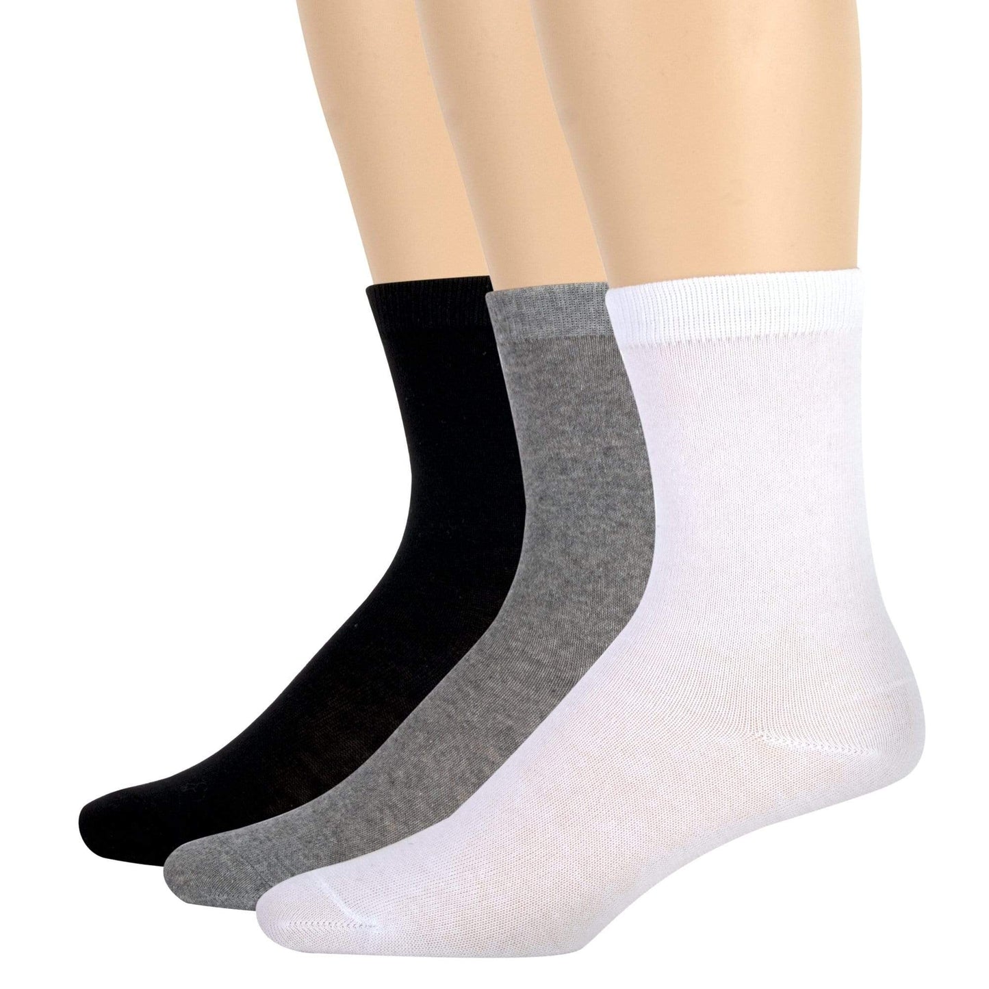 Women's Solid Crew Socks Wholesale