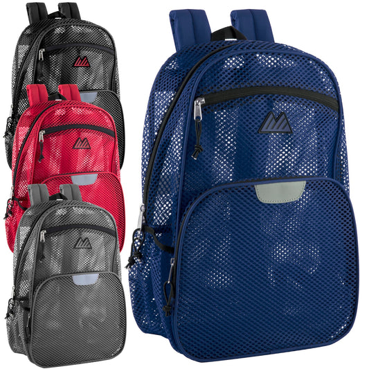 Reflective Mesh Backpack 18 Inch NoveltiesMart Wholesale