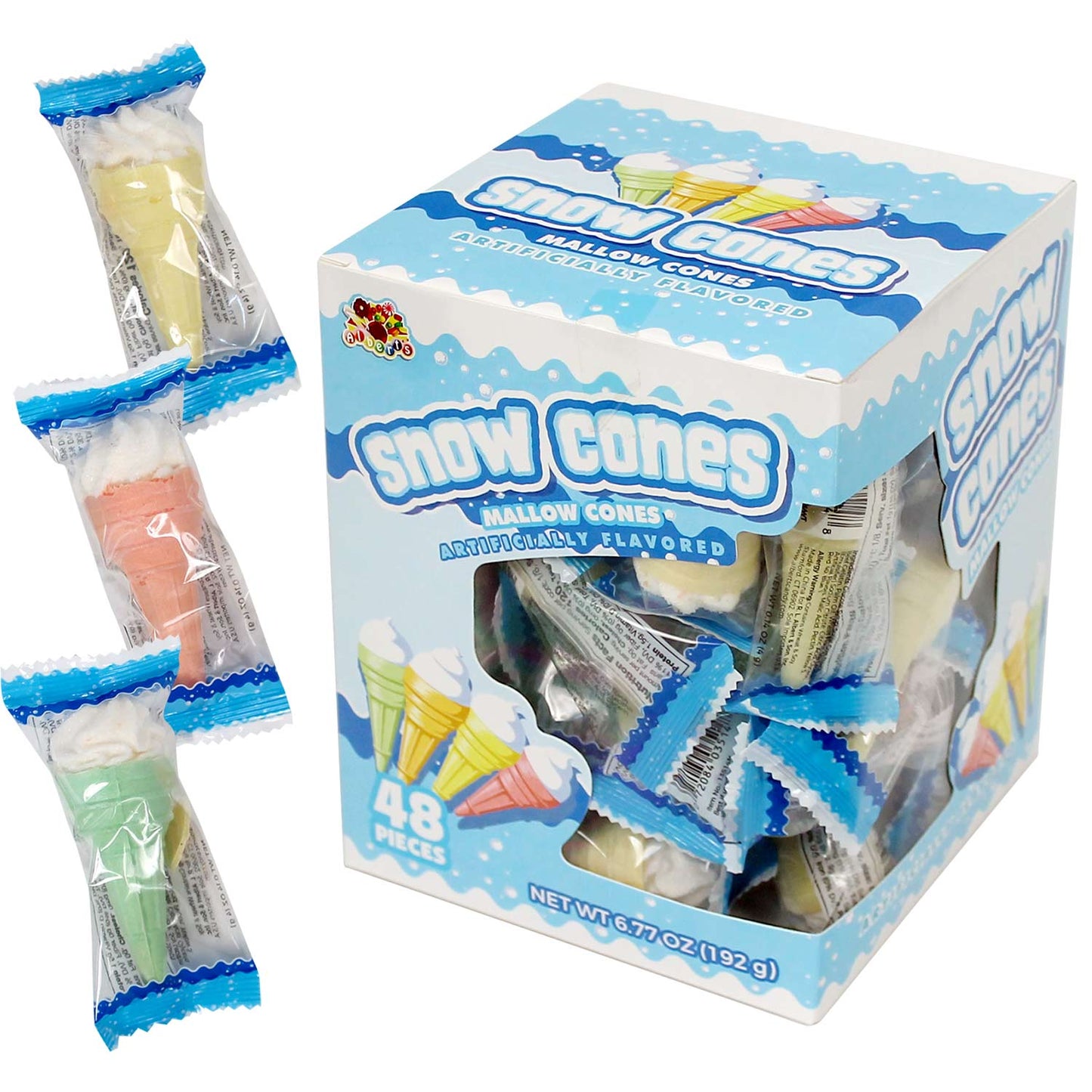 Snow Cones Mallow Cones 48 Pieces