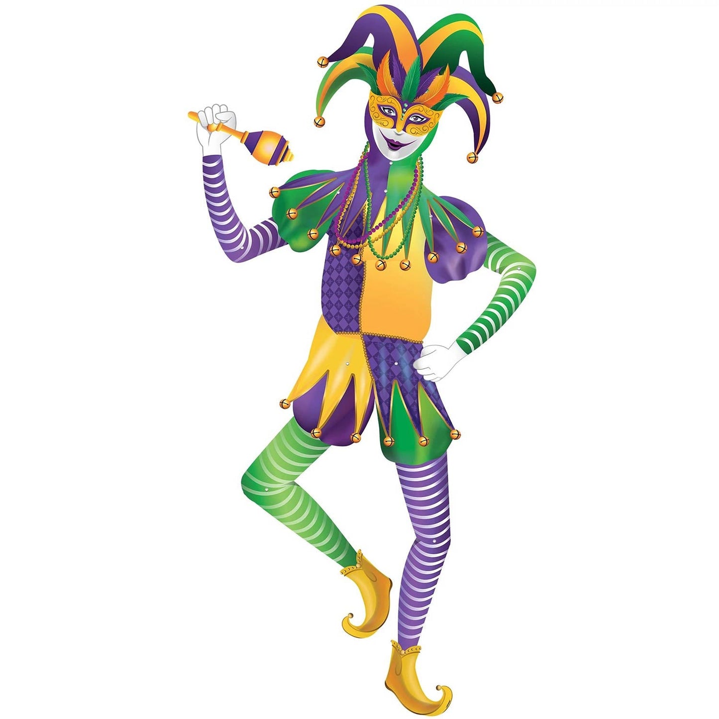 Large Jointed Jester Cutout 6'