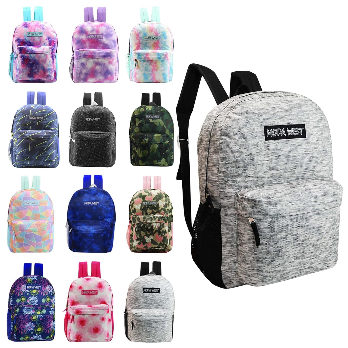 Wholesale Backpacks for Students and 12 Bulk School Supply Kits