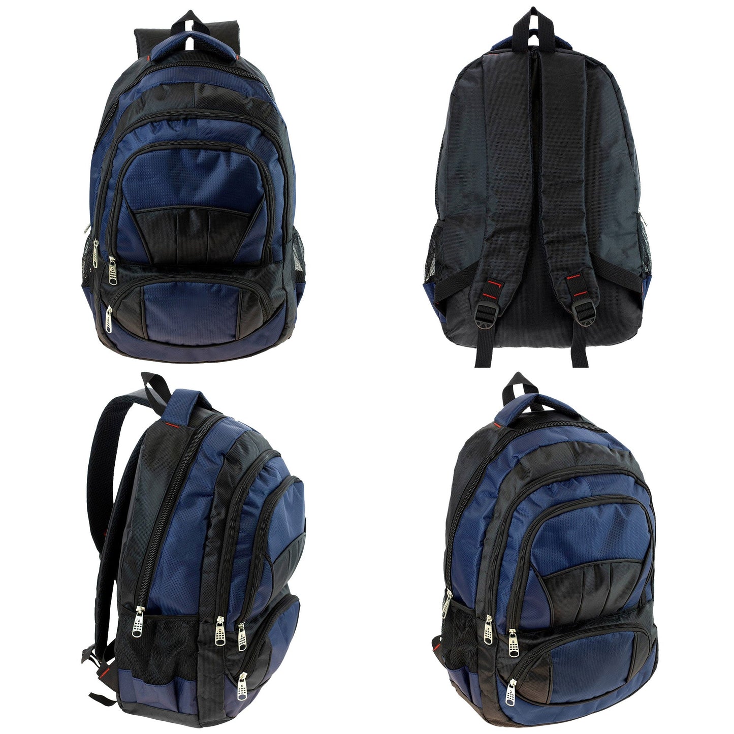 19" Premium Wholesale Backpack in 8 Assorted Colors - Bulk Case of 24