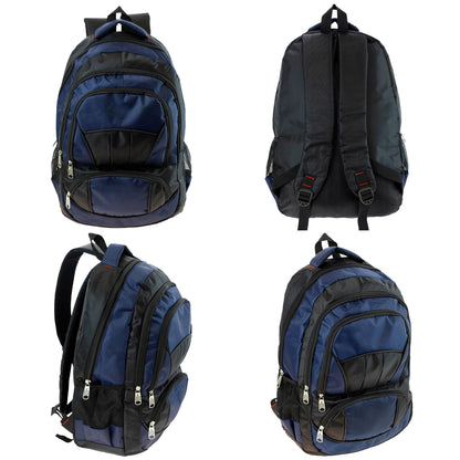 19" Premium Wholesale Backpack in 8 Assorted Colors - Bulk Case of 24