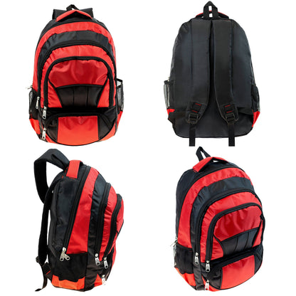 19" Premium Wholesale Backpack in 8 Assorted Colors - Bulk Case of 24