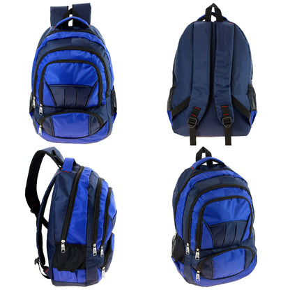 19" Premium Wholesale Backpack in 8 Assorted Colors - Bulk Case of 24