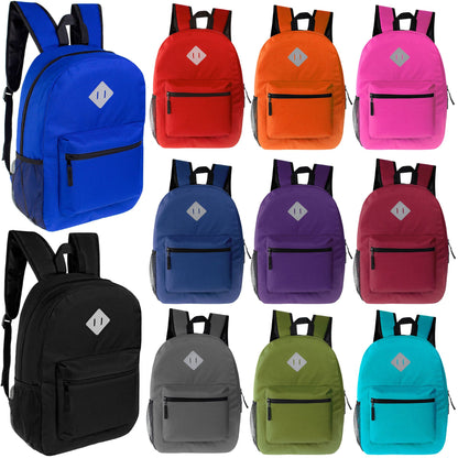 12 Bulk 17" Diamond Patch Backpacks & Your Choice of 12 Winter Item Sets - Wholesale Care Package: Homeless, Emergency, Charity