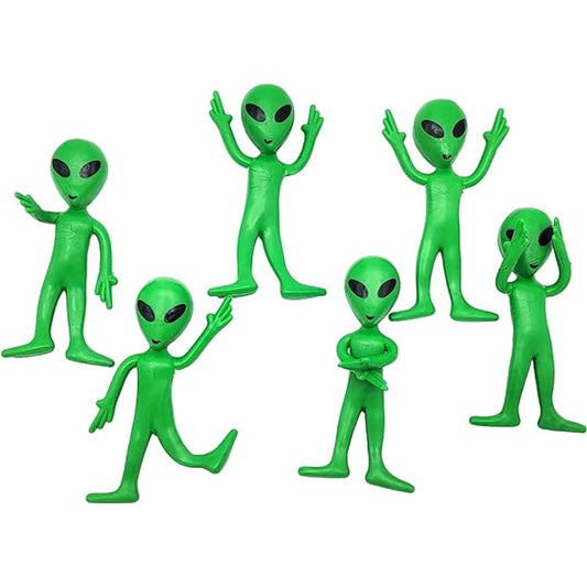 3.5" Green Bendable Alien Assortment - Fun and Flexible Toy for Kids Wholesale - NoveltiesMart.com Wholesale