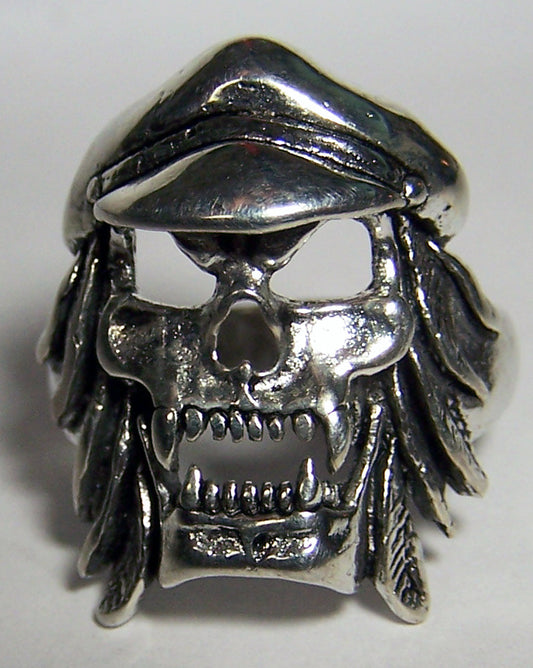 Biker Skull with Hat Ring Wholesale Bulk USA