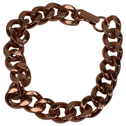 Silver Plated Solid Copper Heavy Men's Link Bracelet