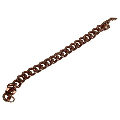 Silver Plated Solid Copper Heavy Men's Link Bracelet