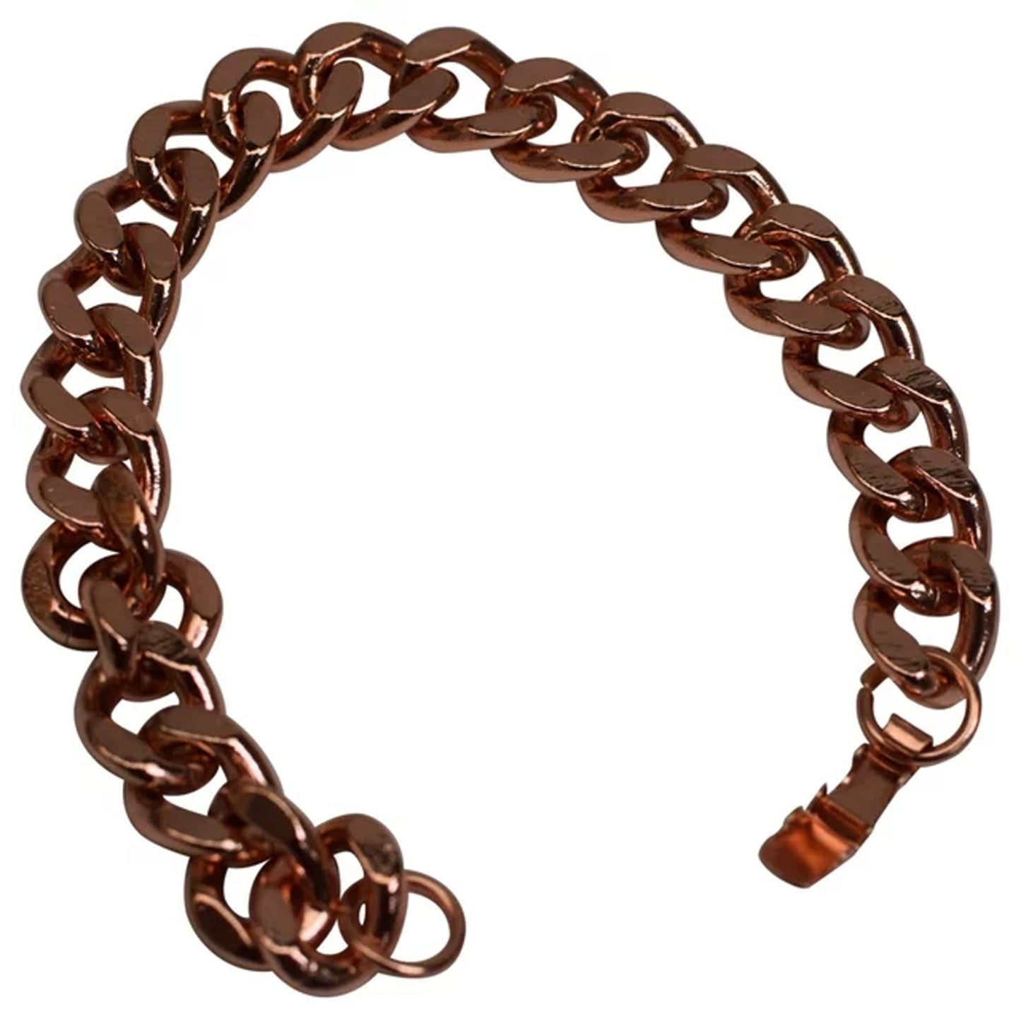 Silver Plated Solid Copper Heavy Men's Link Bracelet