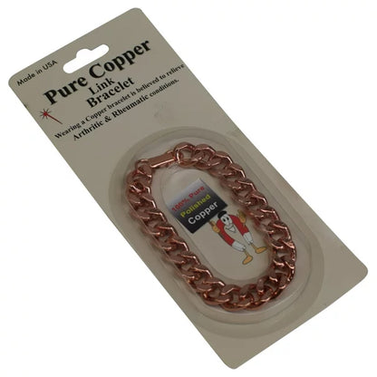 Silver Plated Solid Copper Heavy Men's Link Bracelet